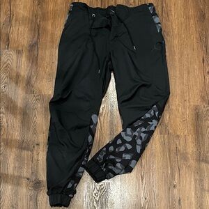 Nike Air Jordan City Men's Pants Warm-Up Jumpman Black Gray Retro 34 (B6)